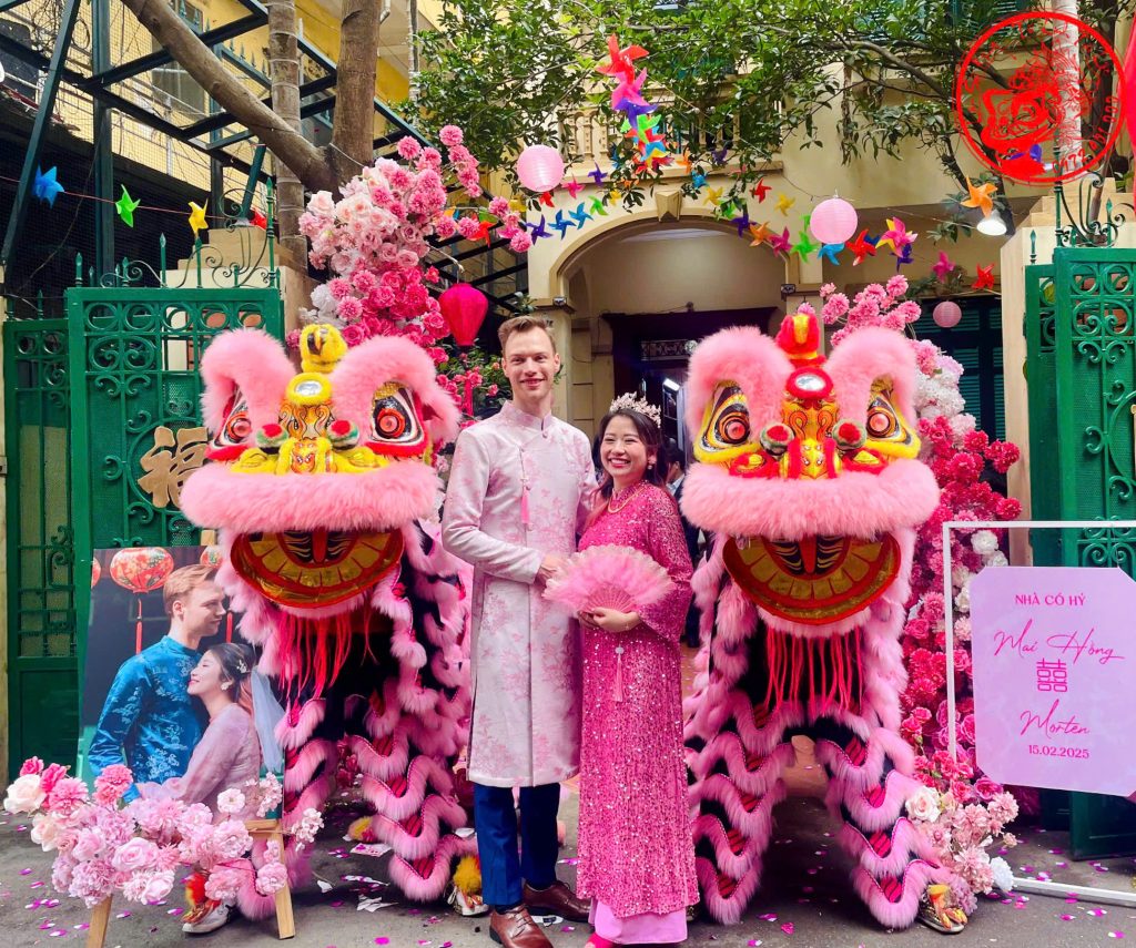 ảnh múa lân đám cưới đẹp