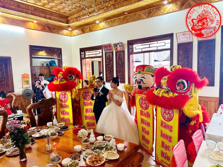 dịch vụ thuê múa lân đám cưới lễ vu quy đám hỏi
