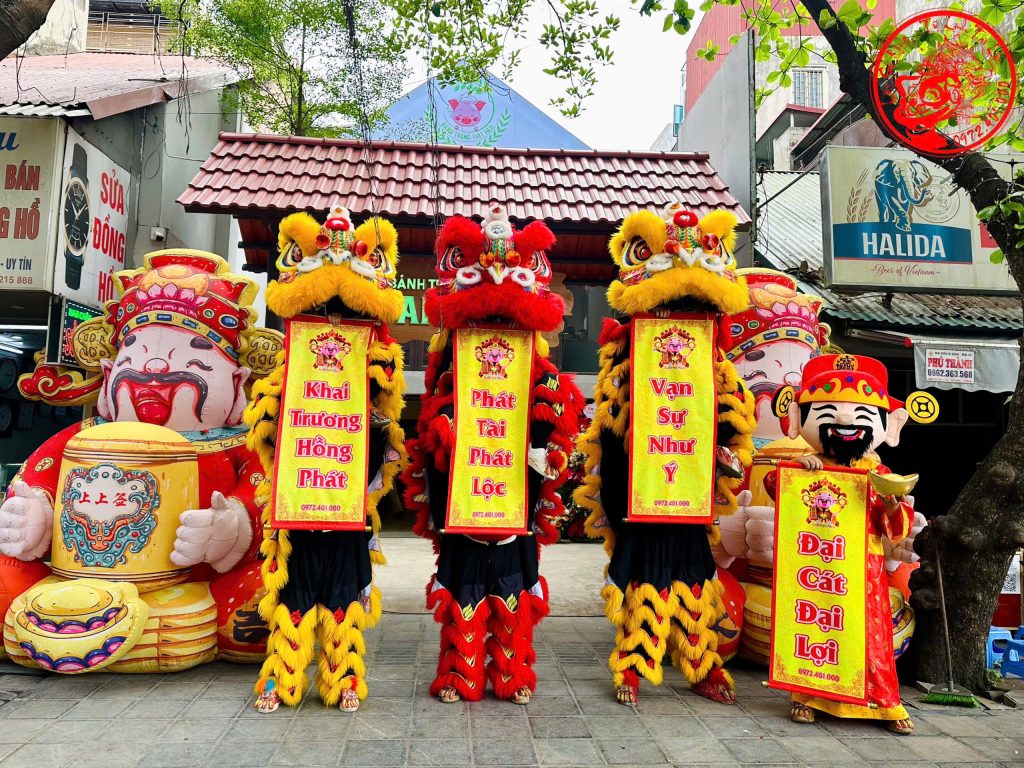 Bánh tráng thịt heo, khai trương, thuê múa lân khai trương, tổ chức khai trương, dịch vụ khai trương, lân sư rồng Hà Nội, múa lân Hà Nội